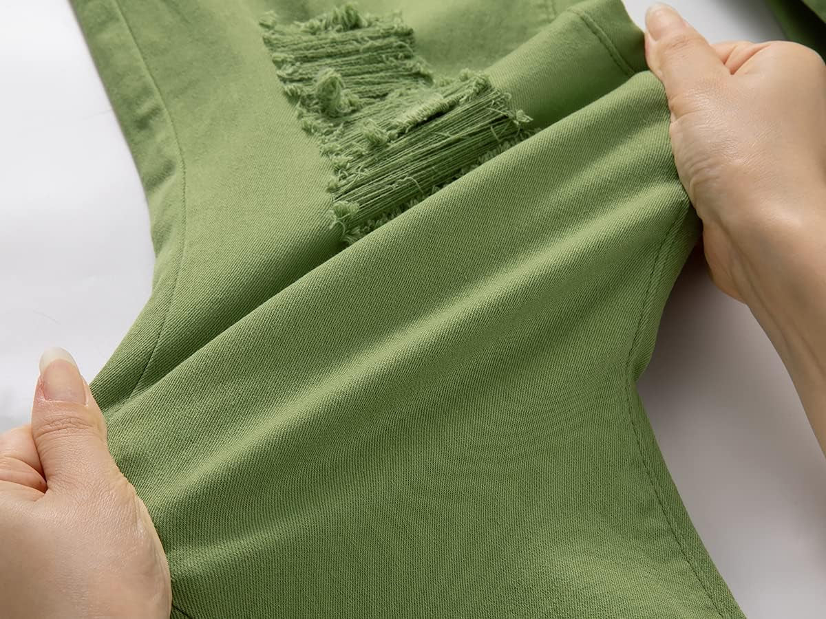 Men'S Ripped Jeans Slim Fit Skinny Stretch Comfy Denim Jeans Pants